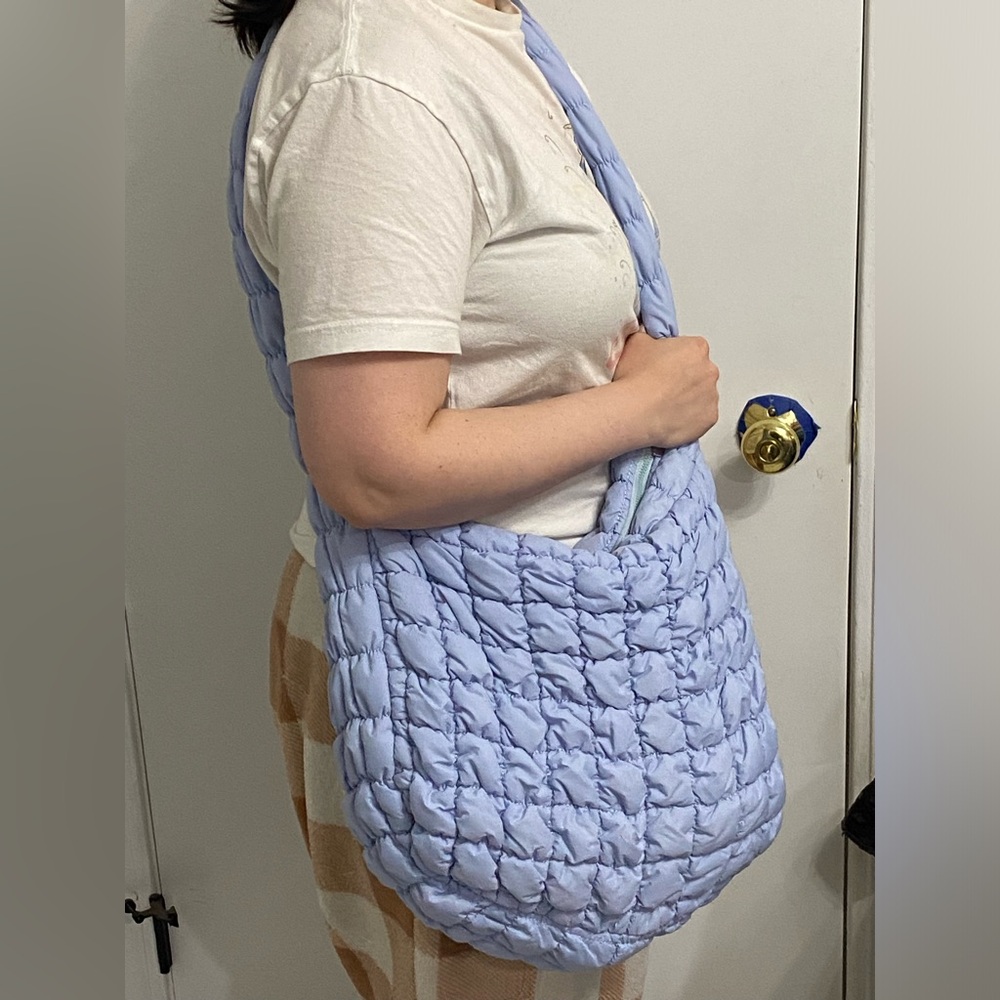 Light Blue Puffer Bag